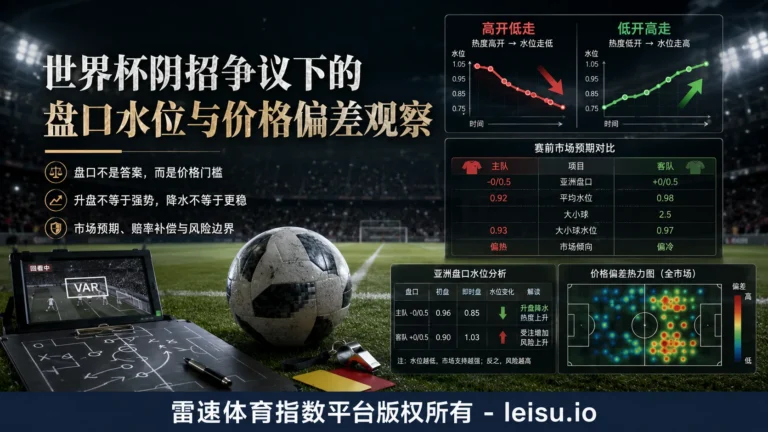 世界杯阴招争议下的盘口水位与价格偏差观察