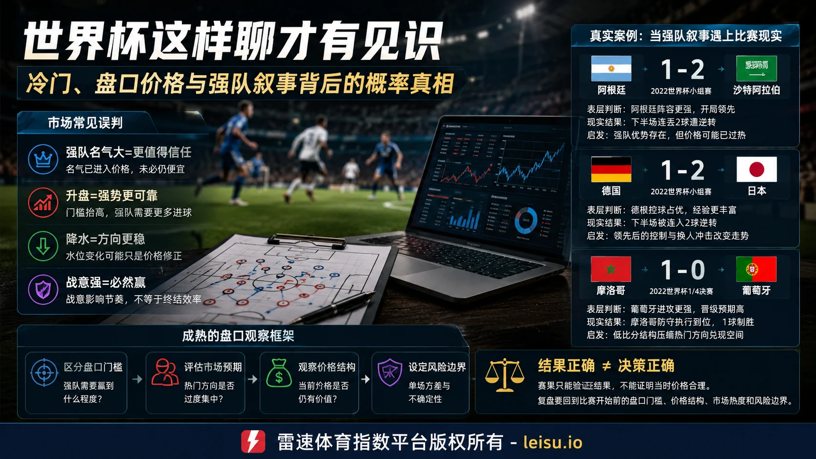 世界杯这样聊才有见识：冷门、盘口价格与强队叙事背后的概率真相