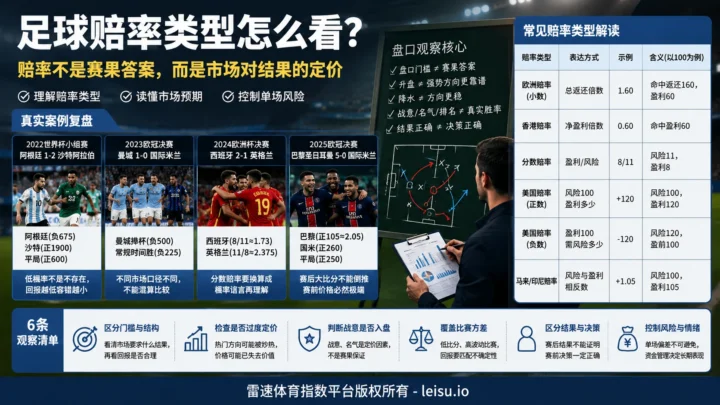 天天看球，足球赔率类型到底怎么看？