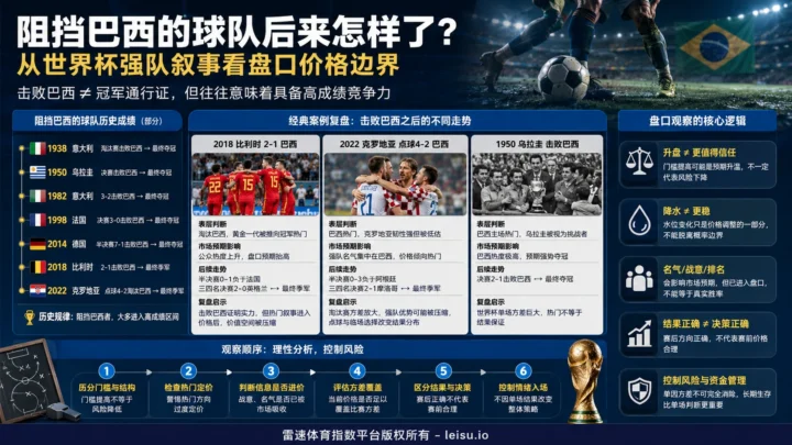阻挡巴西的球队后来怎样了？从世界杯强队叙事看盘口价格边界
