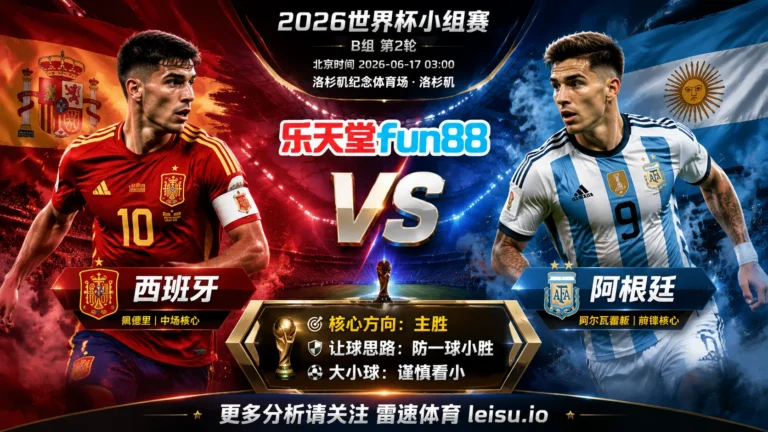 2026世界杯决赛分析：西班牙 vs 阿根廷｜控球优势遇上冠军压力，平局与加时权重不可忽略