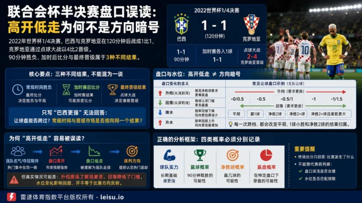 联合会杯半决赛盘口误读：高开低走为何不是方向暗号