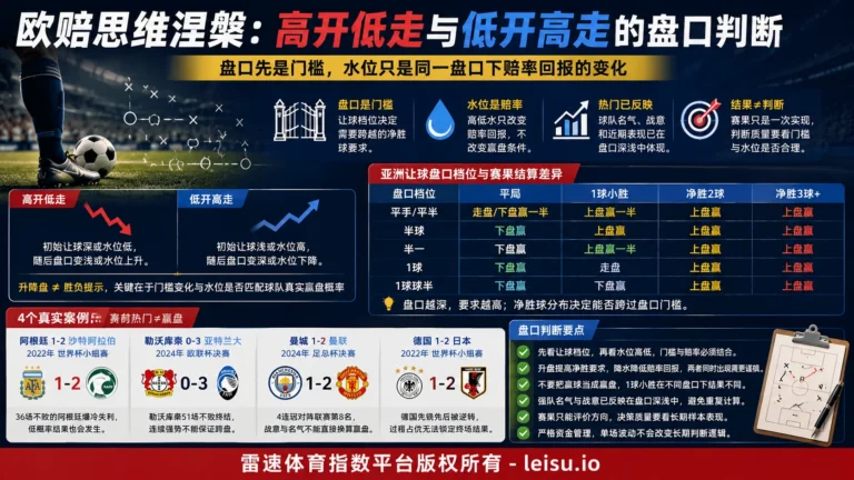 欧赔思维涅槃：高开低走与低开高走的盘口判断