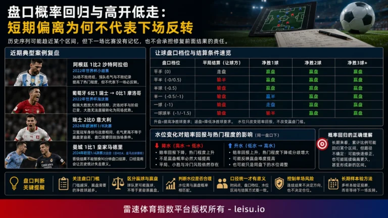 盘口概率回归与高开低走：短期偏离为何不代表下场反转