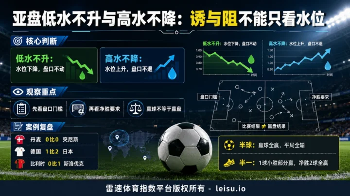 亚盘低水不升与高水不降：诱与阻不能只看水位