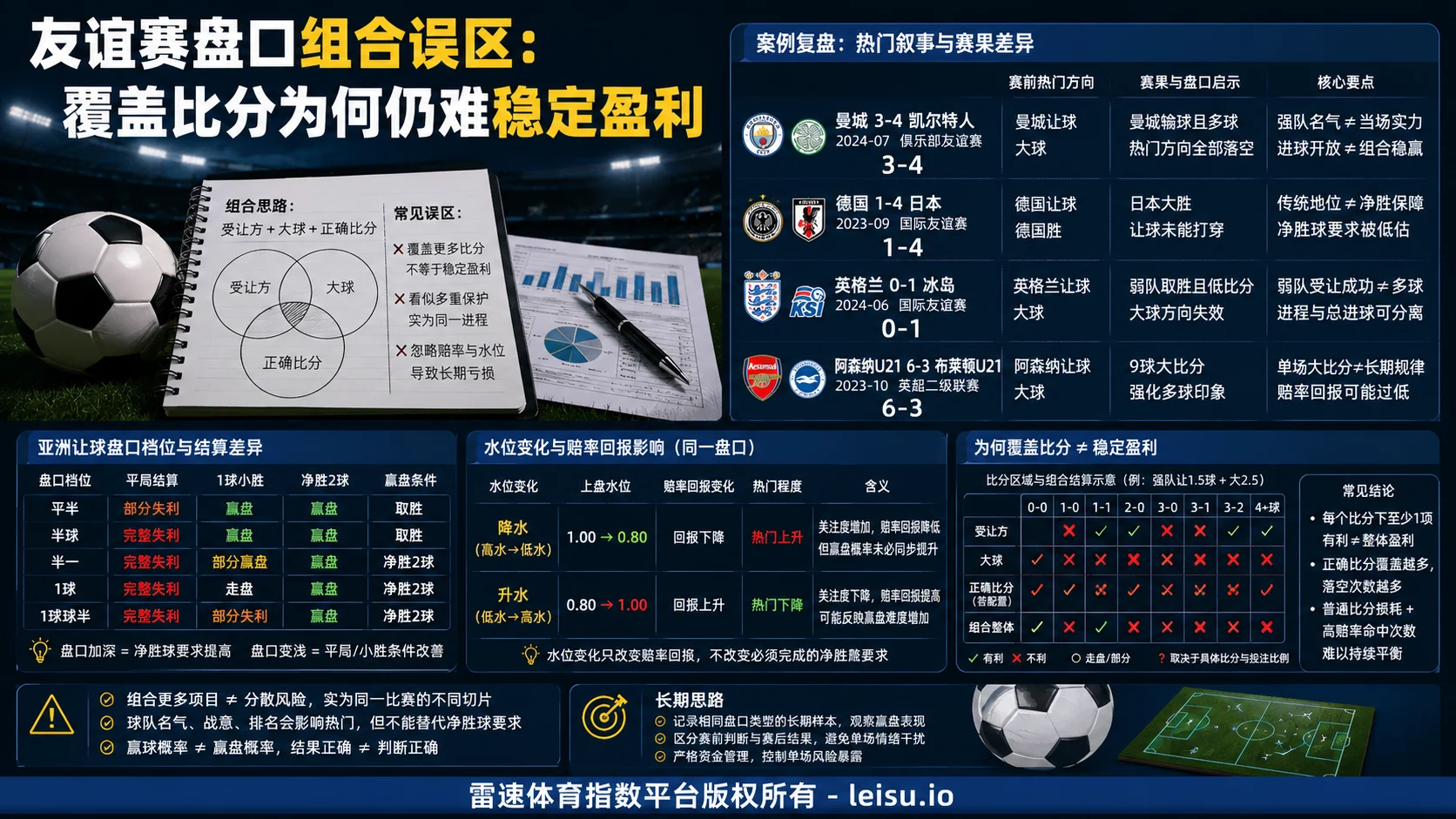 友谊赛盘口组合误区：覆盖比分为何仍难稳定盈利