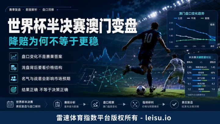 世界杯半决赛澳门变盘：降赔为何不等于更稳