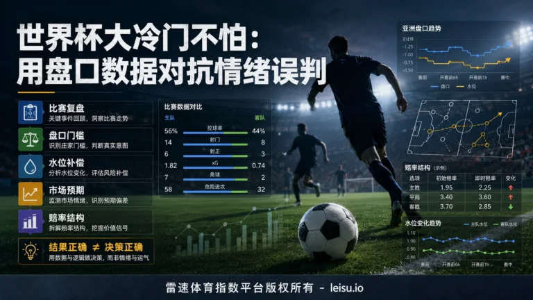 世界杯大冷门不怕：用盘口数据对抗情绪误判