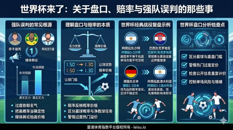 世界杯来了：关于盘口、赔率与强队误判的那些事