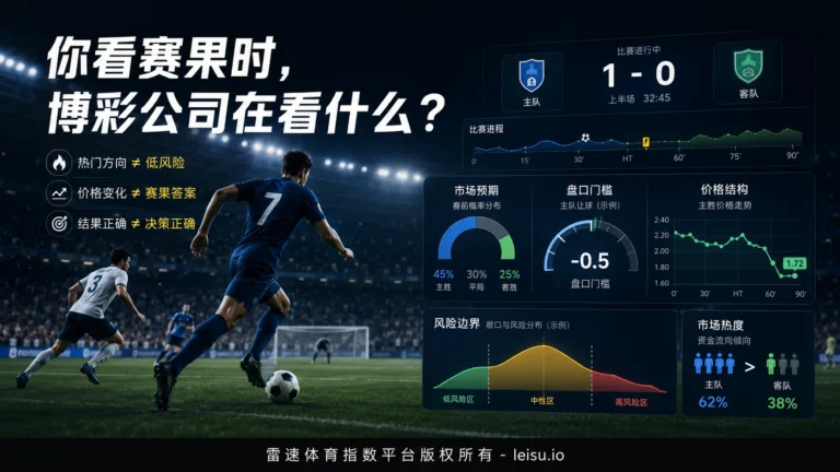 你看赛果时，博彩公司在看什么？大赛盘口背后的风险定价