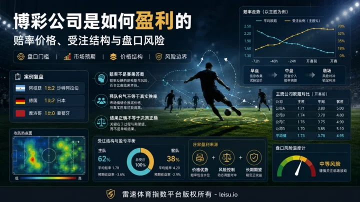博彩公司是如何盈利的：赔率价格、受注结构与盘口风险