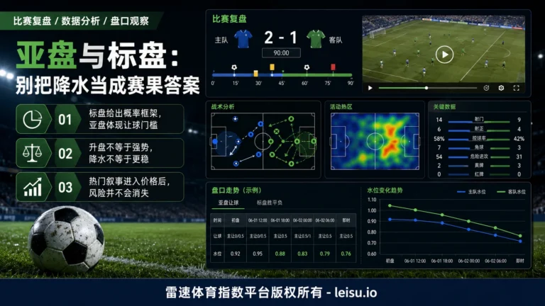 合理看待亚盘和标盘：别把降水当成赛果答案