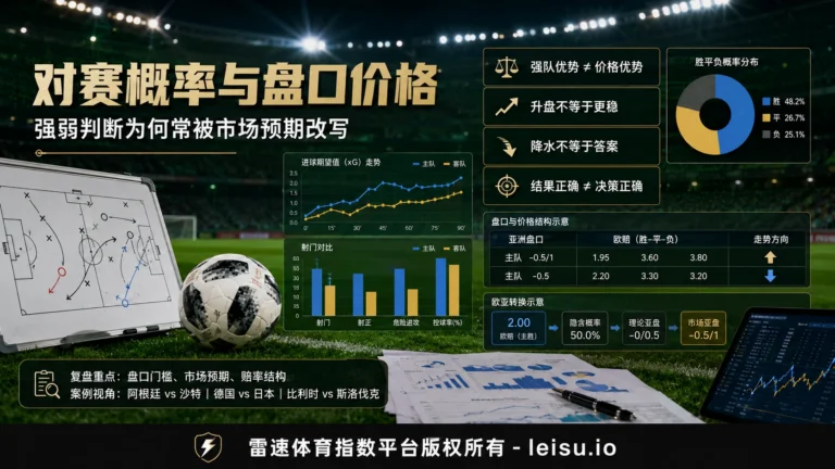 对赛概率和庄家手段：强弱判断为什么会被盘口价格改写