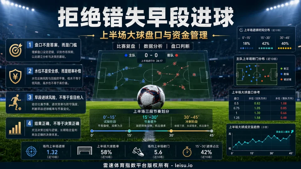 拒绝错失早段进球：上半场大球盘口与资金管理