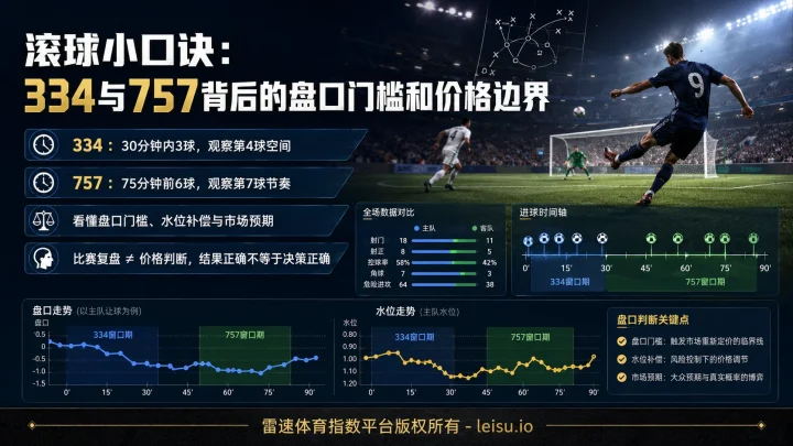 滚球小口诀：334与757背后的盘口门槛和价格边界