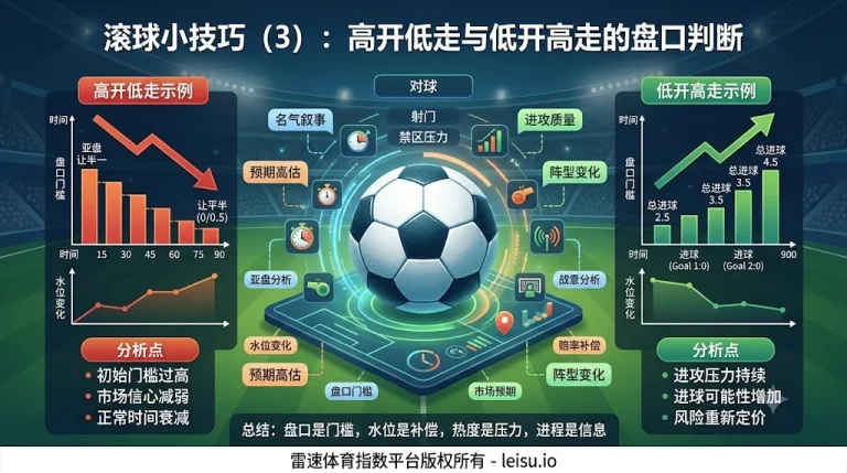 滚球小技巧（3）：高开低走与低开高走的盘口判断