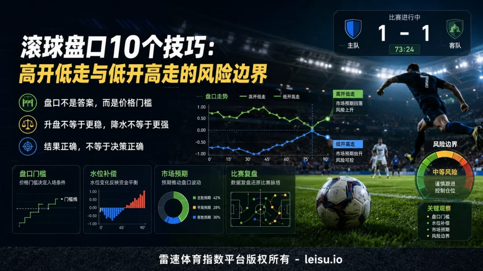 滚球盘口10个技巧：高开低走与低开高走的风险边界