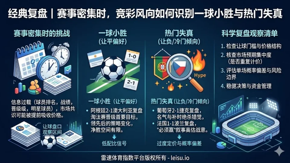 经典复盘｜赛事密集时，竞彩风向如何识别一球小胜与热门失真