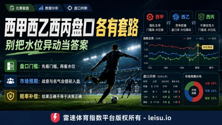 西甲西乙西丙盘口各有套路：别把水位异动当答案