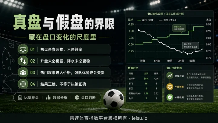 足彩技巧：真盘与假盘的界限，藏在盘口变化的尺度里