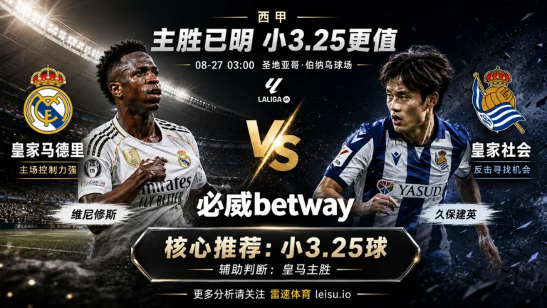 皇马vs皇家社会：主胜低至1.29，为什么3.25球更值得看小