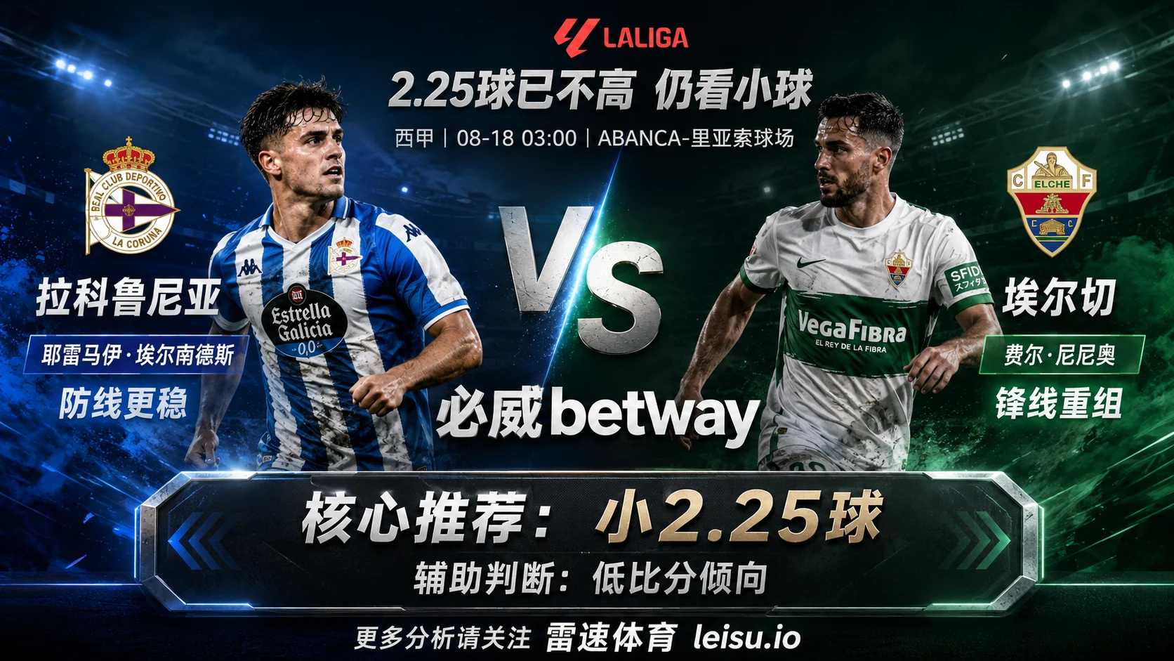 西甲拉科鲁尼亚vs埃尔切分析：2.25球已经不高，为什么还要继续看小